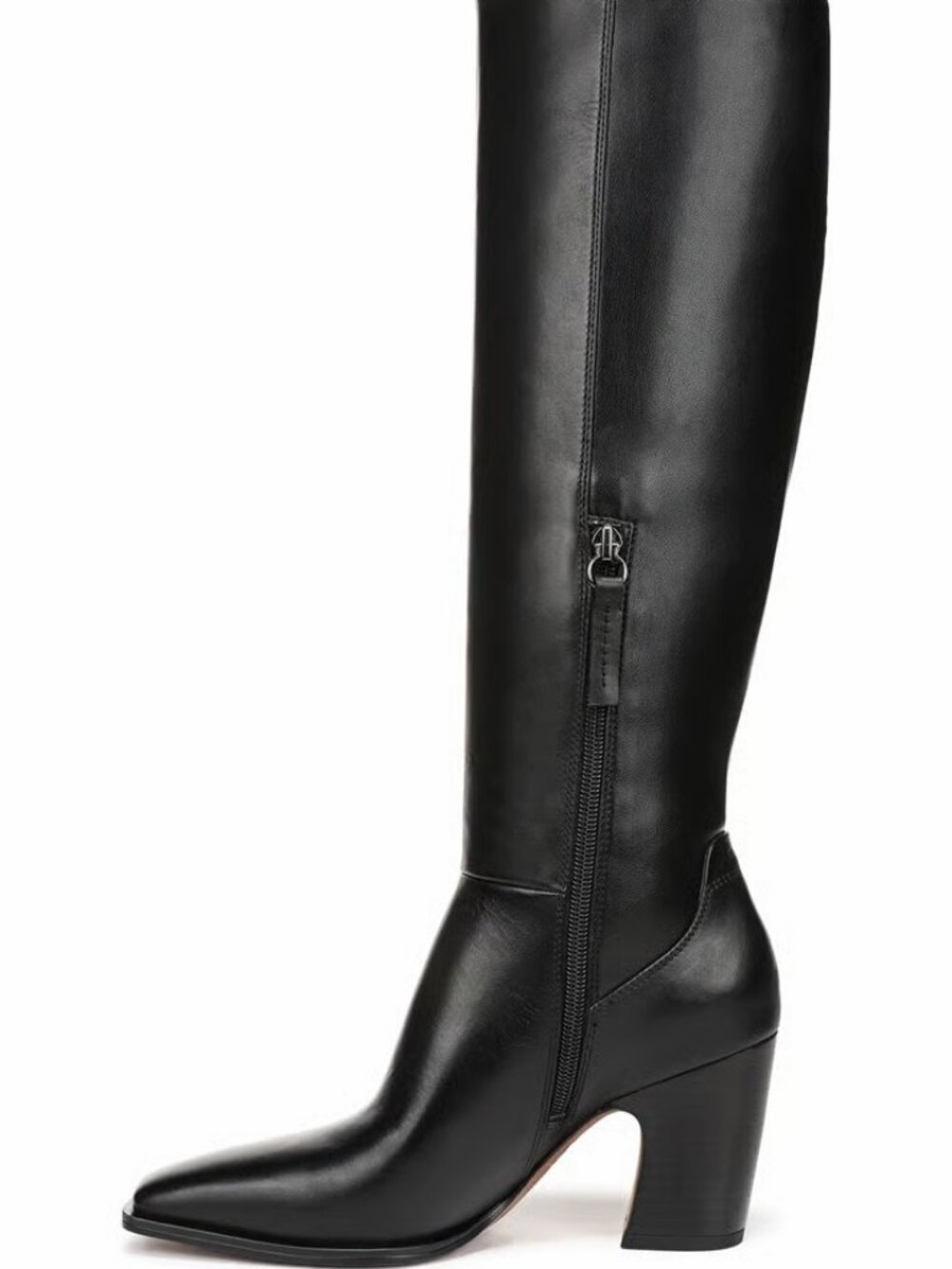 #70 Franco Sarto Women's Jonie Knee High Boots (Black Leather) - Size 8.0 M
